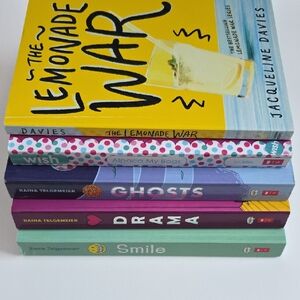 Children's Book 8-12 Yr Olds Lemonde Wars, Alpaca My Bags, Drama, Smile, Ghosts